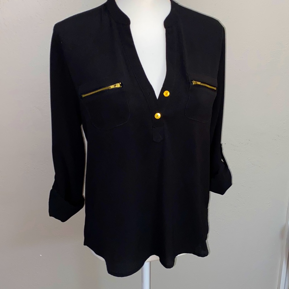 Black Quarter Button Down